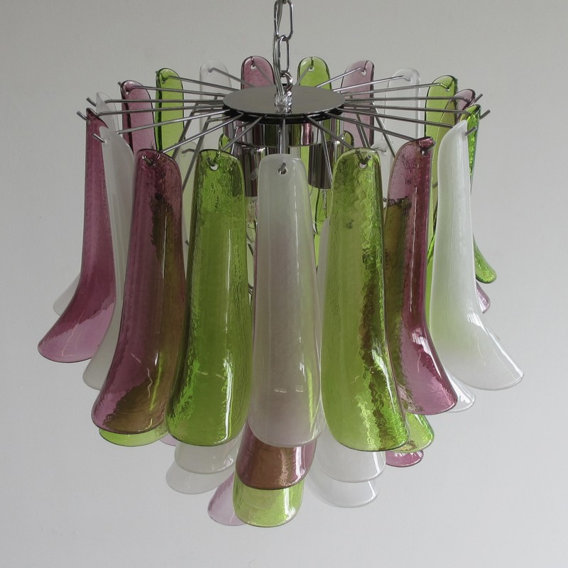 MURANO Glass Saddle Form four-tier Chandelier