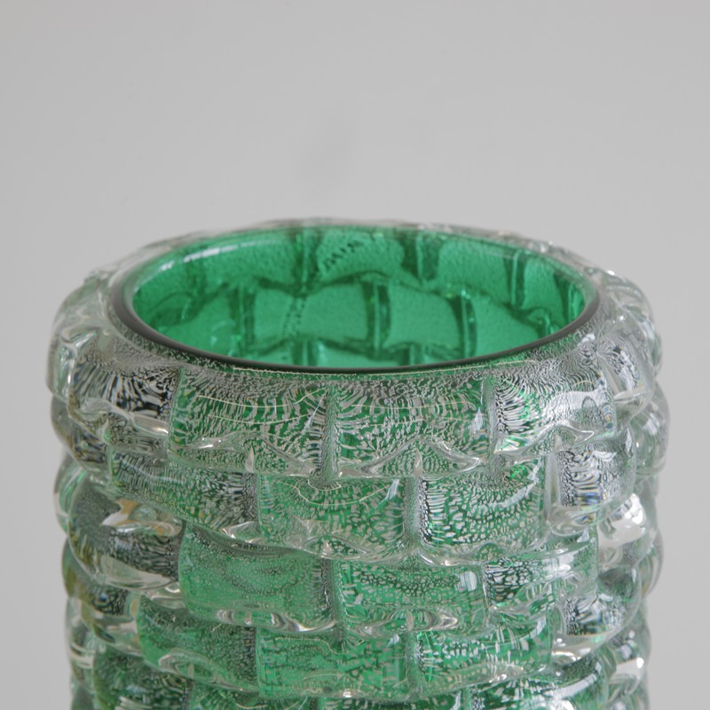 MURANO Glass Vase, Italy (green)