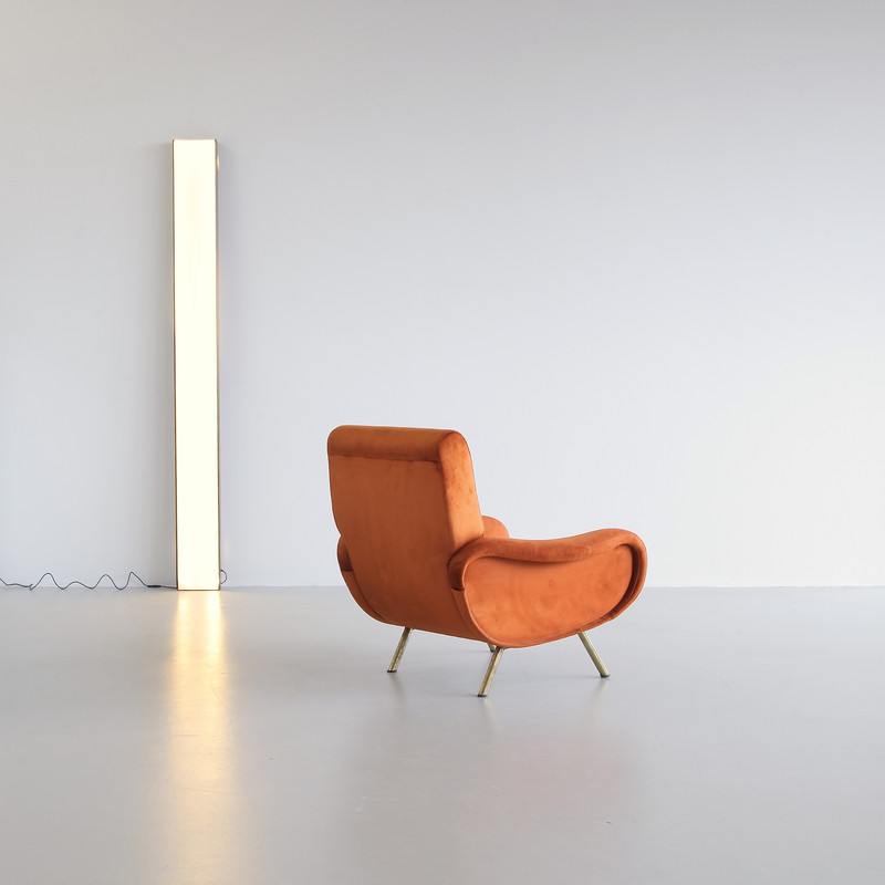 Original LADY Armchair by Marco ZANUSO, Arflex Italy (burnt orange)