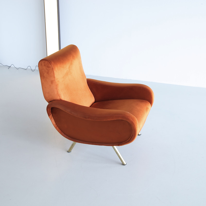 Original LADY Armchair by Marco ZANUSO, Arflex Italy (burnt orange)