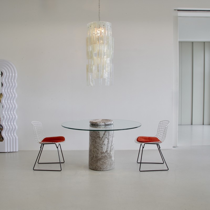 Original Round Dining Table by Angelo MANGIAROTTI for Sorgente dei Mobili, 1975.