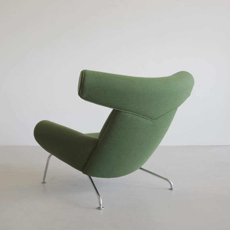 OX CHAIR & FOOTSTOOL by Hans J. WEGNER for AP STOLEN, Denmark 1970