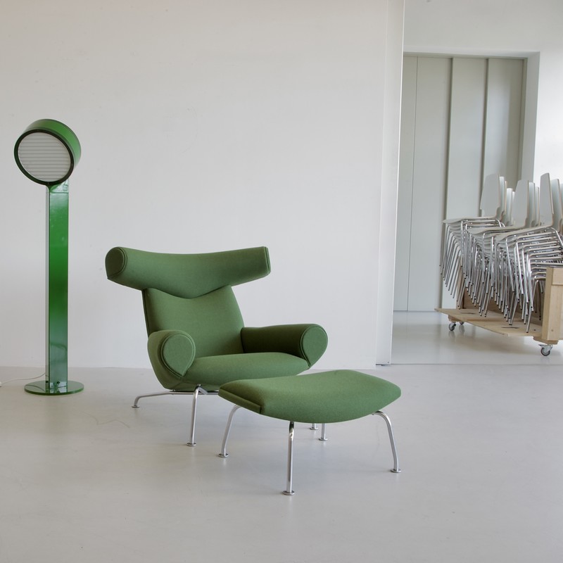 OX CHAIR & FOOTSTOOL by Hans J. WEGNER for AP STOLEN, Denmark 1970