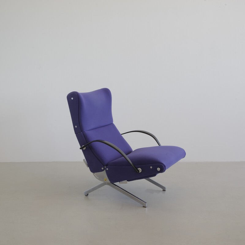 P40 Osvaldo BORSANI, (blue upholstery) Reclining Lounge Chair 