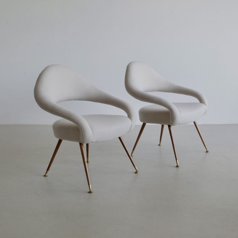 Pair of Armchairs designed by Gastone RINALDI for RIMA, 1950s