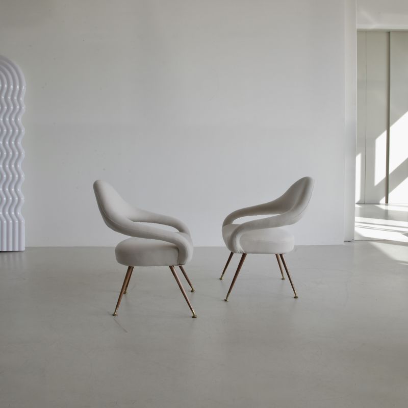 Pair of Armchairs designed by Gastone RINALDI for RIMA, 1950s