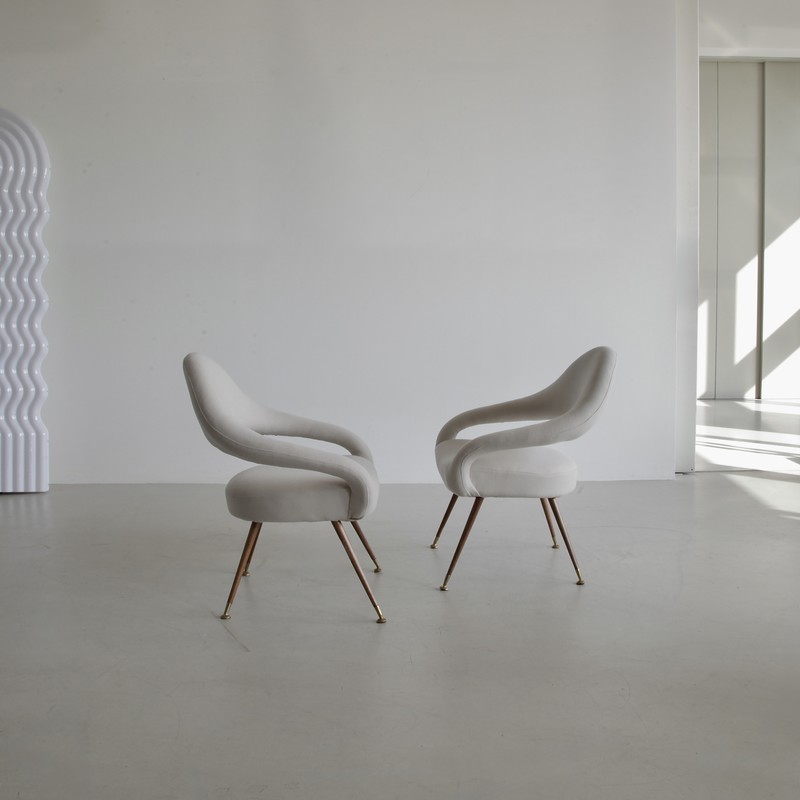 Pair of Armchairs designed by Gastone RINALDI for RIMA, 1950s