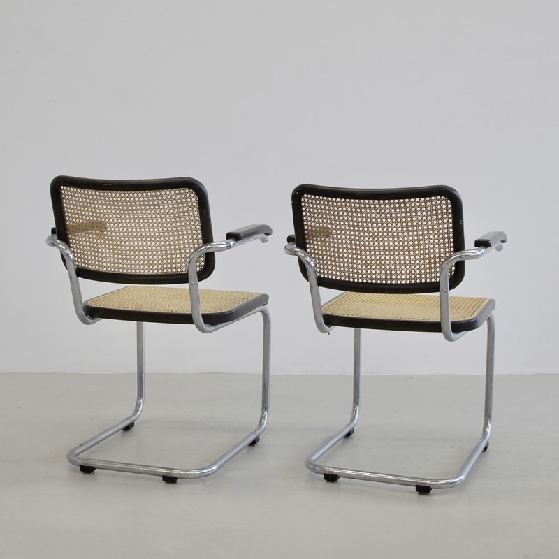 Pair of B64 Cantilever Chairs by Marcel BREUER for THONET, 1970s