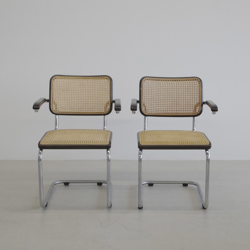 Pair of B64 Cantilever Chairs by Marcel BREUER for THONET, 1970s
