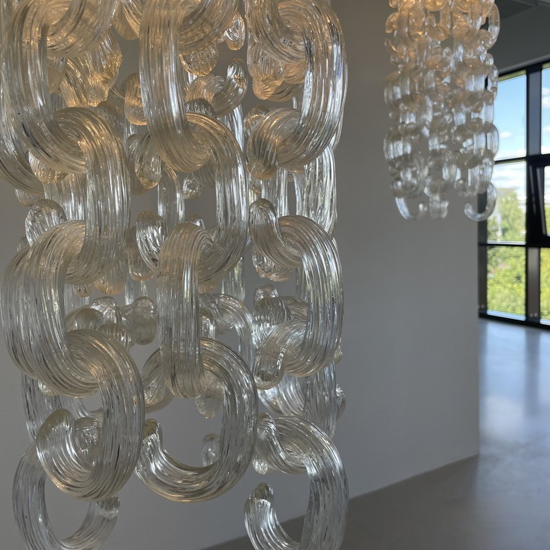 Pair of Chandeliers by Giusto Toso "Fratelli Toso", MURANO 1966