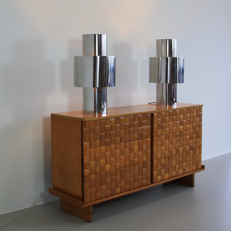 PAIR of (LAMP-RO) Table Lamps by Willy RIZZO, 1970