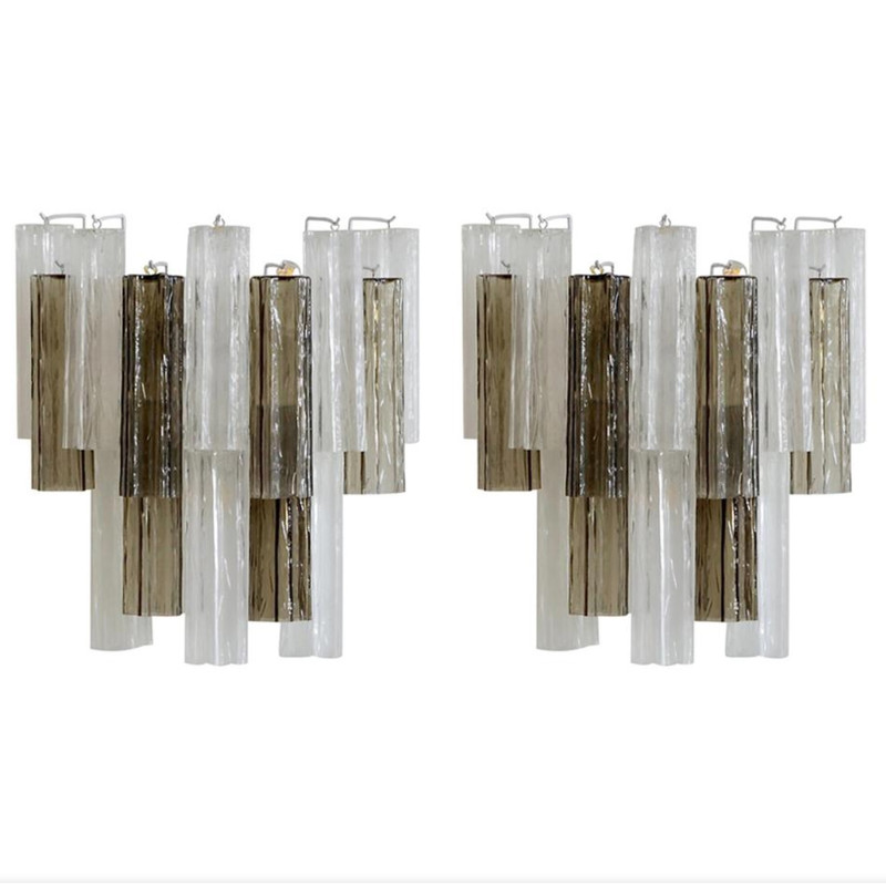 PAIR of MURANO GLASS Wall Sconces