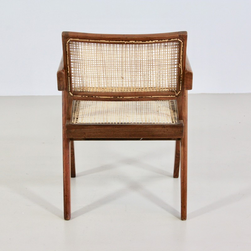 Pair of Pierre Jeanneret Cane Chair for Chandigarh, 1950