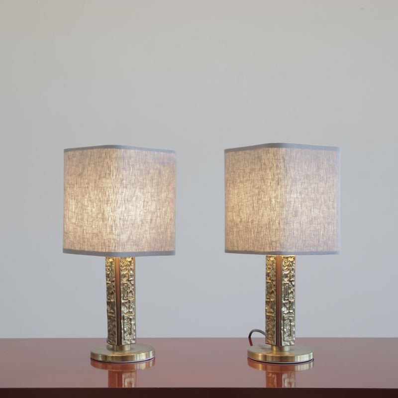 PAIR of Table Lamps by Angelo BROTTO, 1970s
