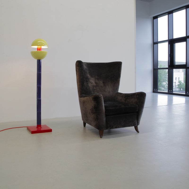 Paolo BUFFA Wingback Chair, Italy 1950s