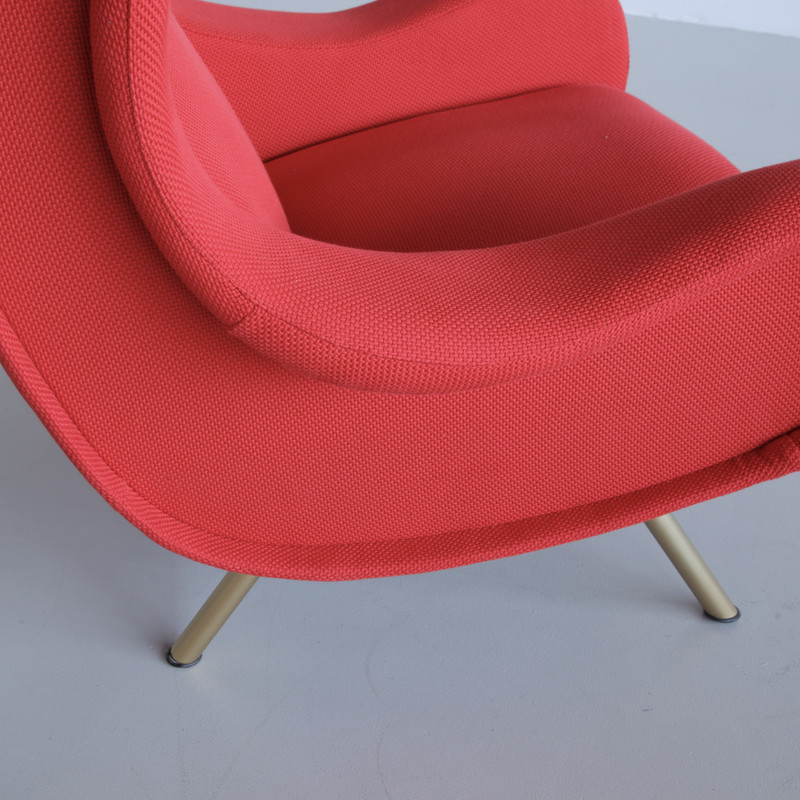 SENIOR Armchair by Marco ZANUSO, Arflex Italy (red upholstery)