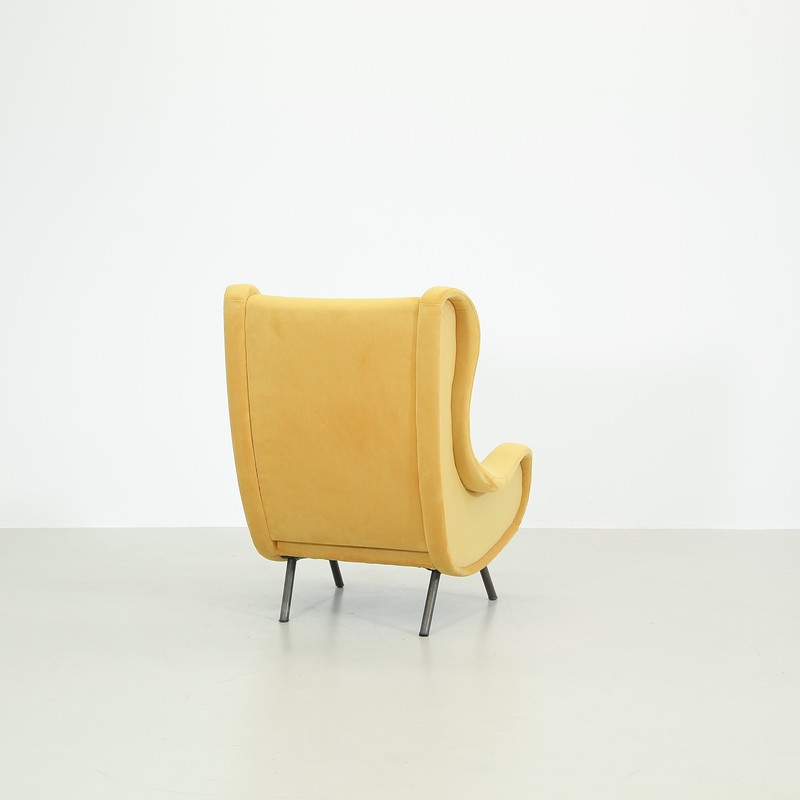 SENIOR Armchair by Marco ZANUSO, Arflex Italy (yellow velvet)