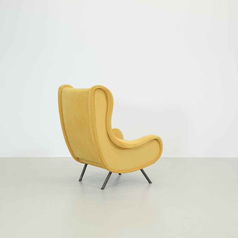 SENIOR Armchair by Marco ZANUSO, Arflex Italy (yellow velvet)