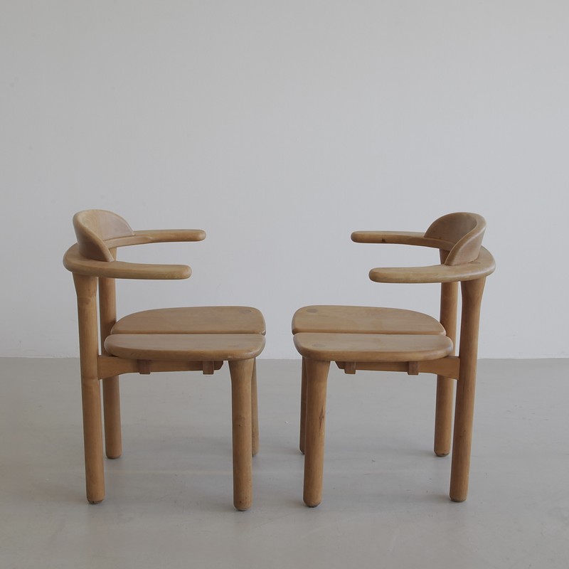 Set of Four Brutalist Armchairs by Erwin Berghammer, 1970s