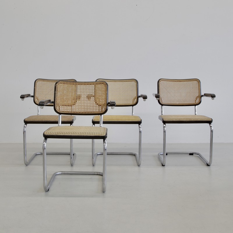 Set of Vintage B64 Cantilever Chairs by Marcel BREUER for THONET, 1979/ 1980