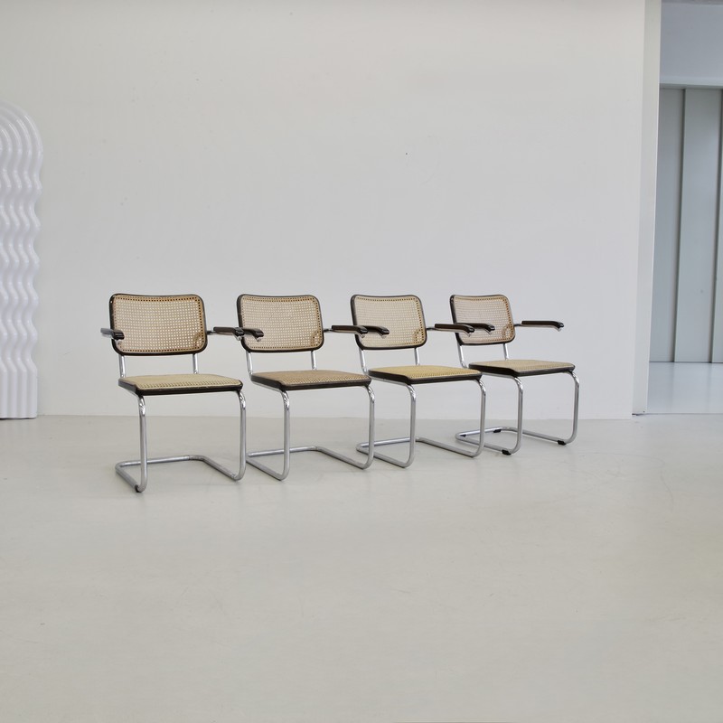Set of Vintage B64 Cantilever Chairs by Marcel BREUER for THONET, 1979/ 1980