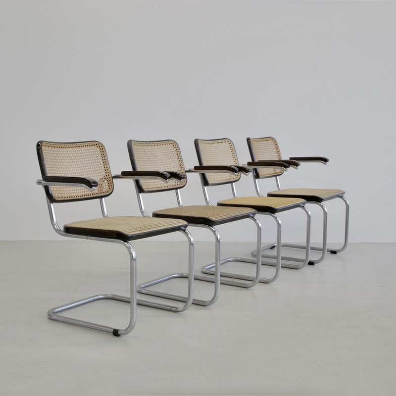 Set of Vintage B64 Cantilever Chairs by Marcel BREUER for THONET, 1979/ 1980