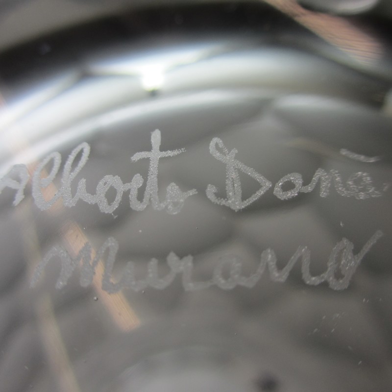 Signed MURANO Glass Vase, Italy (light green)