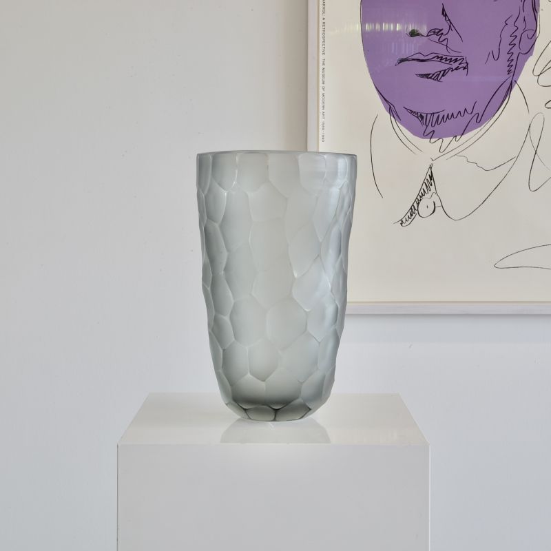 Signed MURANO Glass Vase, Italy (light green)