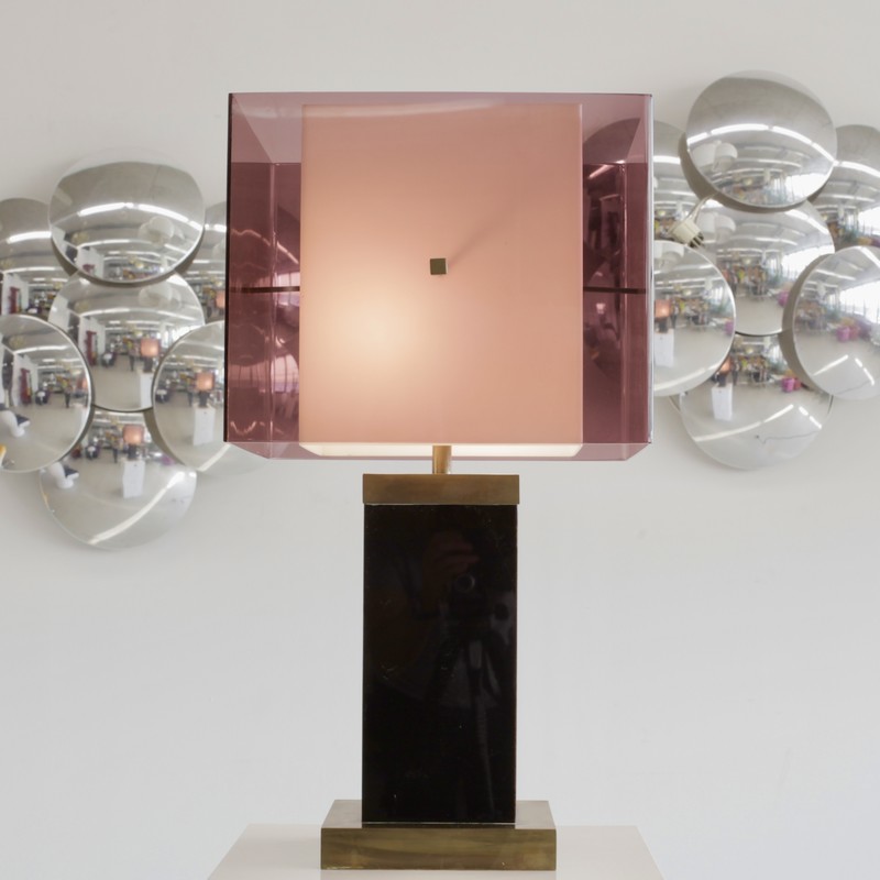 SIGNED Table Lamp by Romeo REGA, Italy 1970s