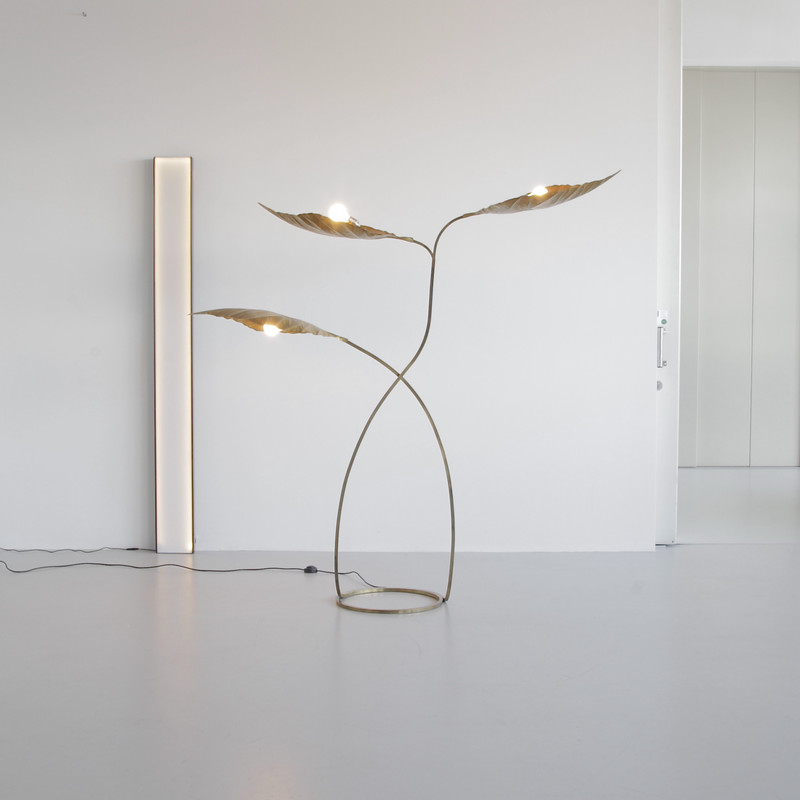 Three-Leaf Rhubarb Floor Lamp by Tommaso BARBI