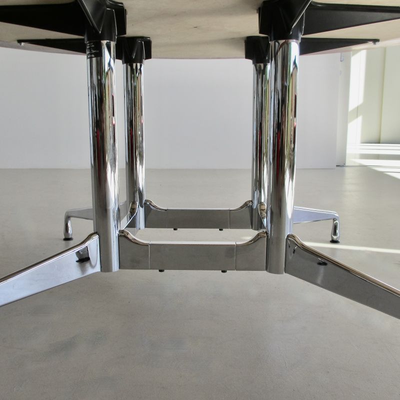 VITRA Dining Table with Travertine Stone top, design Charles & Ray EAMES