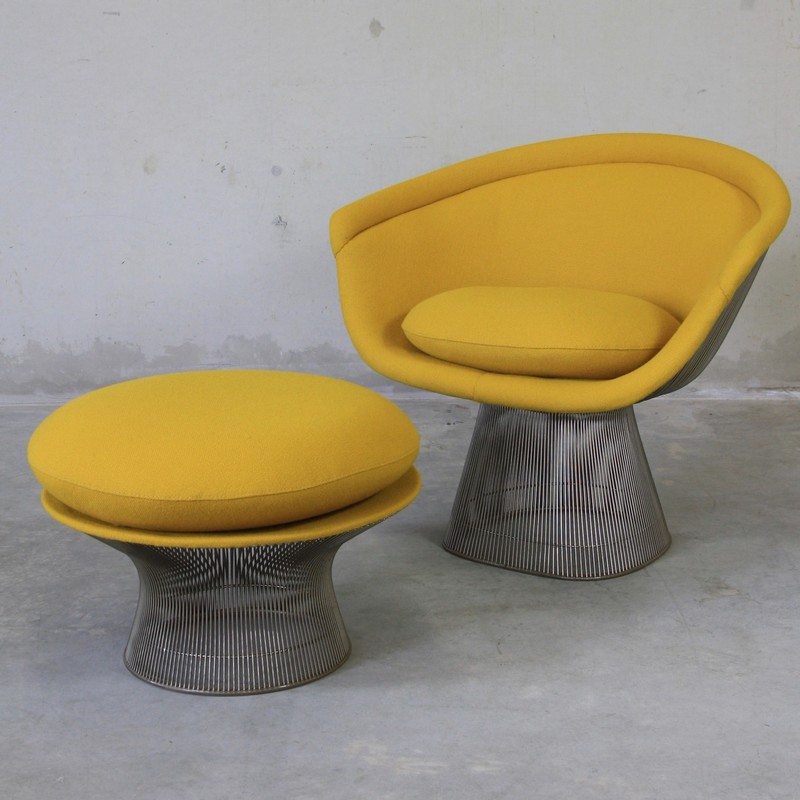 Warren PLATTER Lounge Chair and Foot Stool, KNOLL INTERNATIONAL