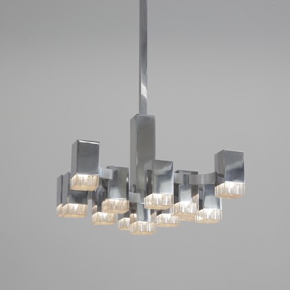 Hanging Lamp by Gaetano SCIOLARI (13 lights), 1960s Hanging Lamp by Gaetano SCIOLARI (13 lights), 1960s