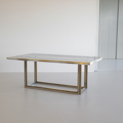 Large Dining Table by Rome REGA for METALARTE 1970s