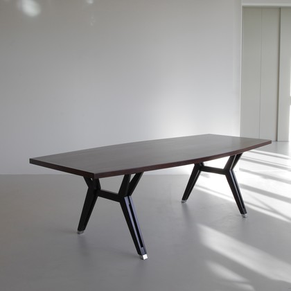 Large Table/ Desk 'TOLOMEO' by MIM Roma, 1950's- spaceandchrome.com
