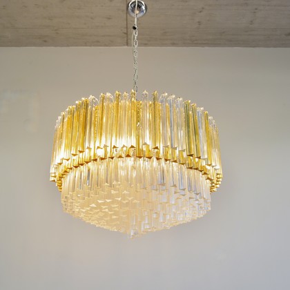 Large Trilobi Glass Chandelier, MURANO