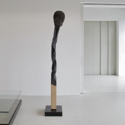 Large Wooden Sculpture 'Burned Match', 1999