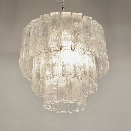 MURANO Glass Chandelier by Fratelli TOSO. Italy 1960s