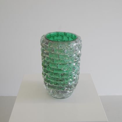 MURANO Glass Vase, Italy (green)