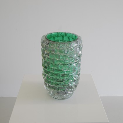 MURANO Glass Vase, Italy (green)
