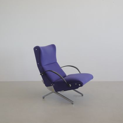 P40 Osvaldo BORSANI, (blue upholstery) Reclining Lounge Chair 