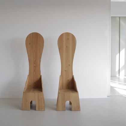 PAIR of 'Fratina' Chairs by Mario CEROLI, 1972, SIGNED