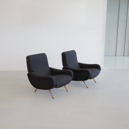 Pair of original LADY Armchairs by Marco ZANUSO, Arflex Italy 1950s