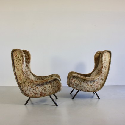 Pair of original SENOIR CHAIRS by Marco ZANUSO, Arflex