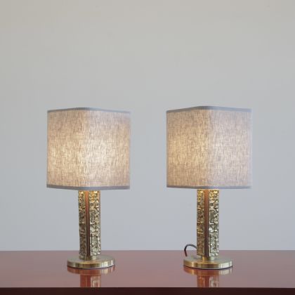 PAIR of Table Lamps by Angelo BROTTO, 1970s
