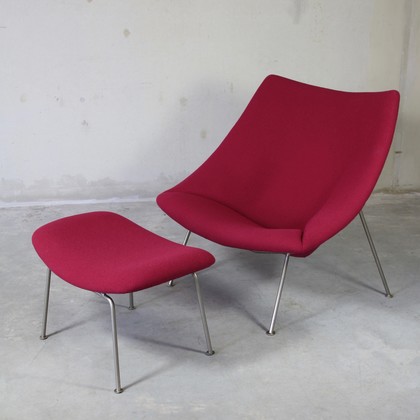 Pierre PAULIN, Oyster Chair &amp; Foot Stool