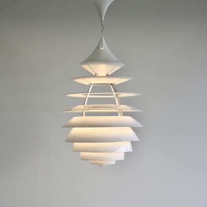 Poul HENNINGSEN & Kurt NORREGARAARD, pendant 'LP Centrum,' in aluminum, 