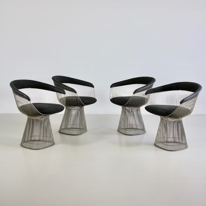 Set of 4 Arm Chairs by Warren PLATNER, Knoll International