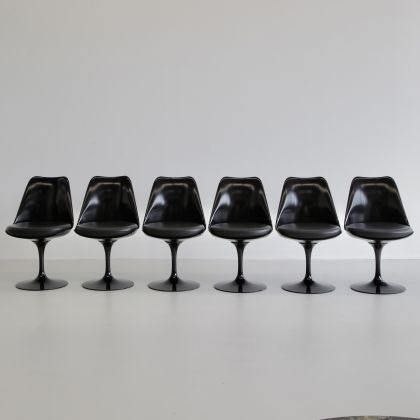 SET of 6 Eero SAARINEN revolving Tulip Chairs, Knoll International