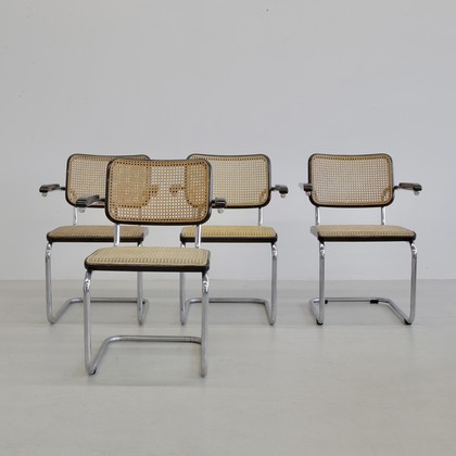 Set of Vintage B64 Cantilever Chairs by Marcel BREUER for THONET, 1979/ 1980